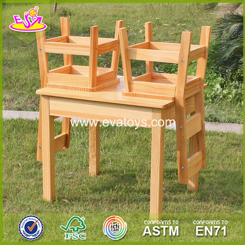 2018 New design wooden chairs and table set children wooden chaits and table set baby wooden chairs and table set W08G72