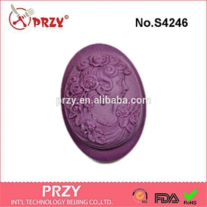 S4246 PRZY Silicone mold - Lady - Soap making -fimo, resin, polymer mould soap mold for loaf