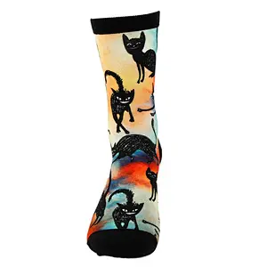 Custom Logo 3D Digital Print Fashion  Bamboo/Cotton/Polyester Halloween  Ready Product  Men Socks Printing Wholesale