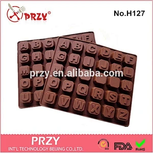 H127 PRZY eco-friendly letter shape silicone jelly mold