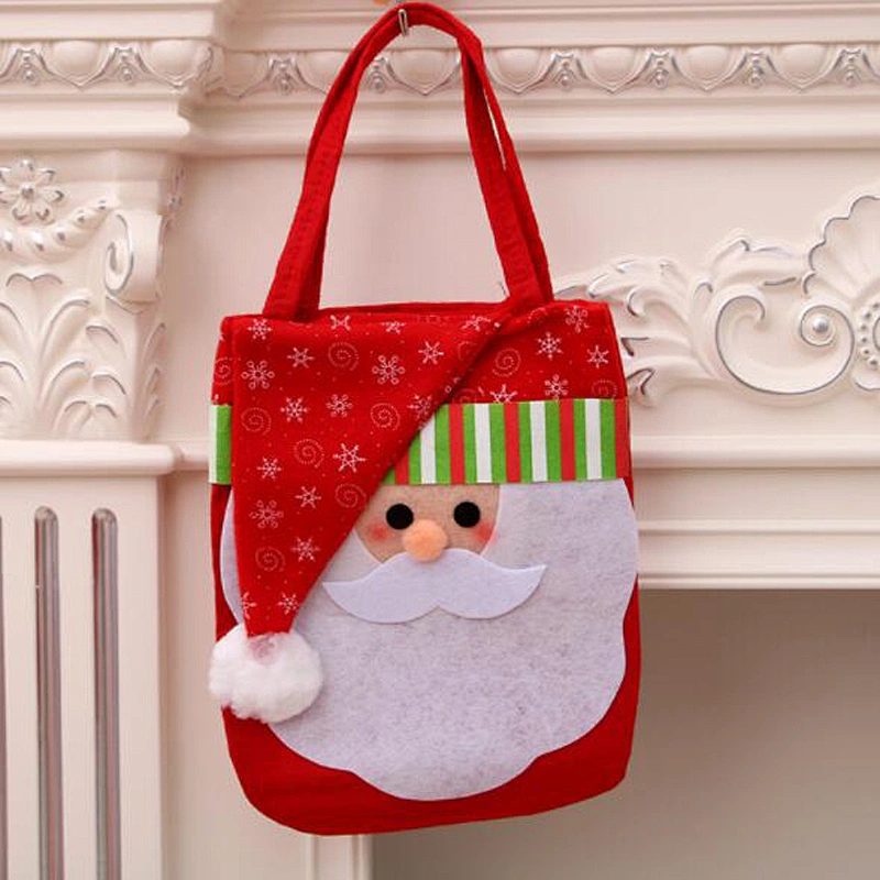 Wholesale Christmas Santa Claus Gift Bags Christmas Candy Bag Christmas Ornaments Handbags