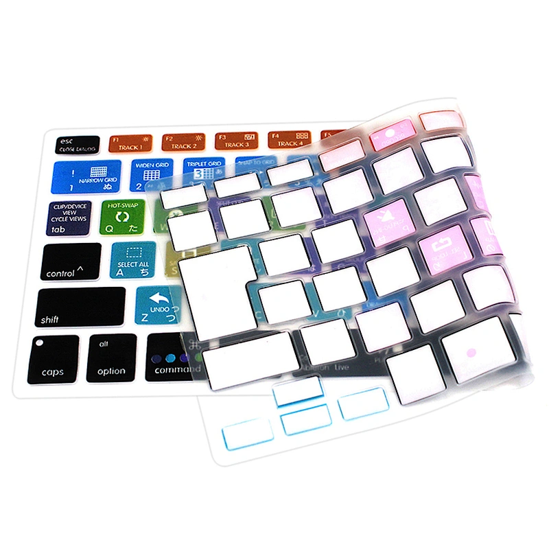 Hot Selling 2019 Amazon Durable Ableton Live Silicone Shortcuts Keyboard Skin For Macbook Pro 13