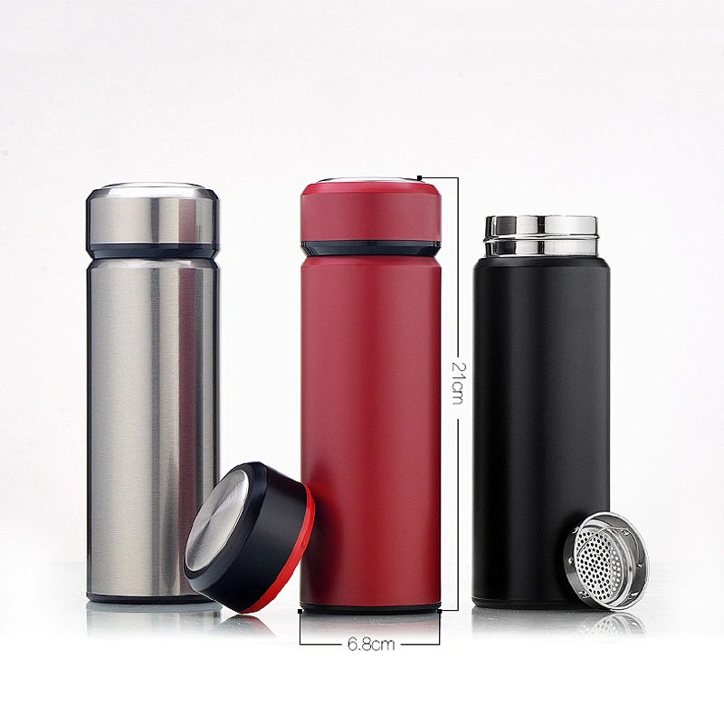 China Supplier in-Stock Vacuum Flask Customized Logo Business Water Bottle Double Wall Stainless Steel Vacuum Cup