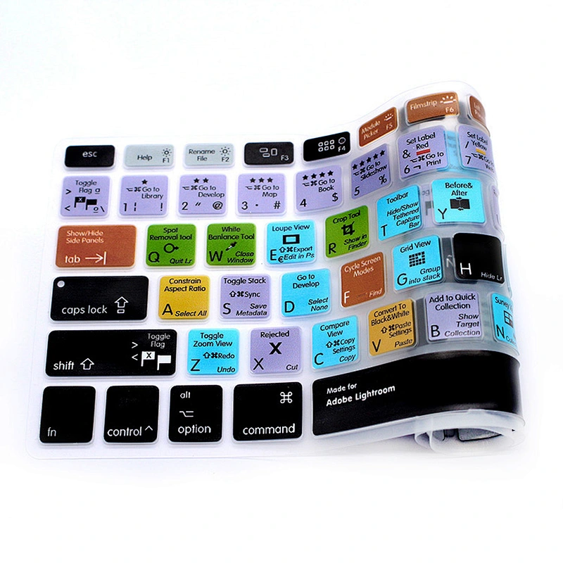 Eco-friendly Products for Ado be lightroom silicone cover Shortcuts Keyboard Protector for macbook pro 13 cover