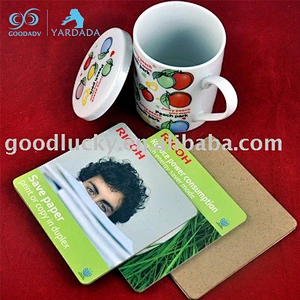 MDF Material Custom Printed Square Mug Cup Beverage Coaster