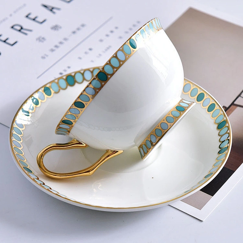 Small moq bone china porcelain coffee cup with saucer series