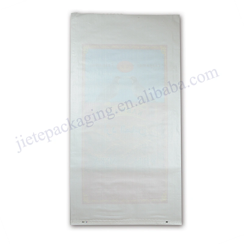 Customized design printing 50kg white plastic bopp laminated pp woven flour packaging bag for corn,maize,wheat,feed,grain,rice
