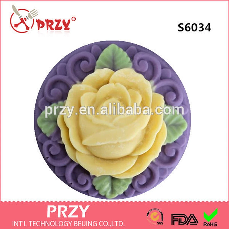 Chinese rose silicone soap molds custom molds