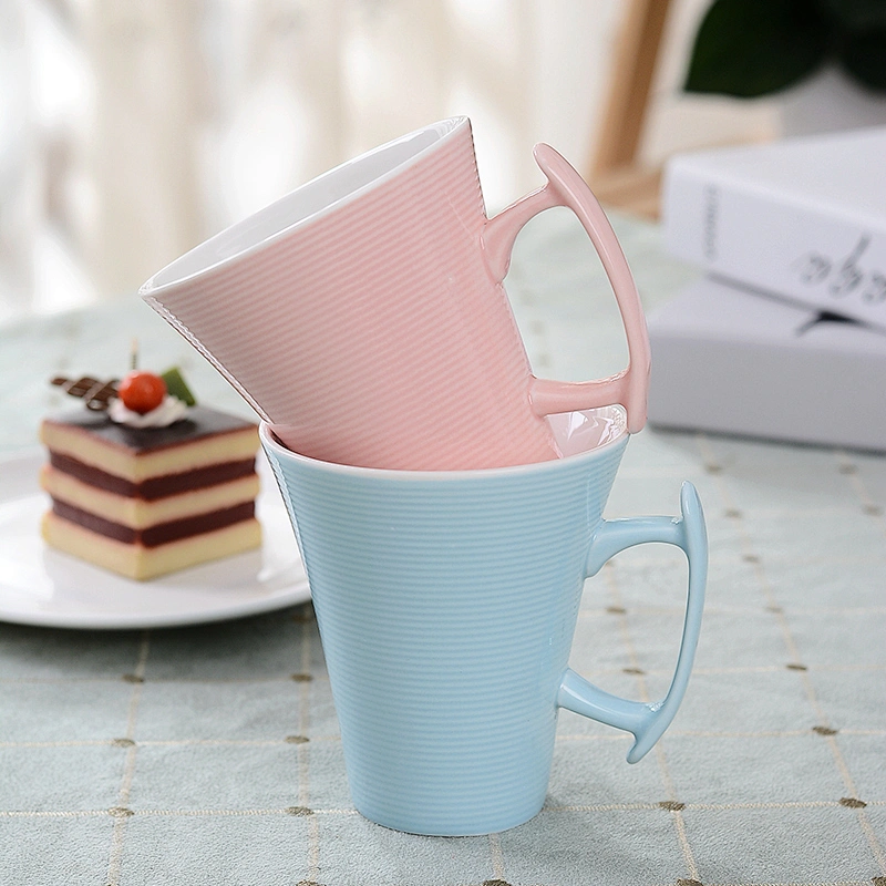 Minimalist Ceramics Color Glaze Heat-Resistant Mark Cup Milk Coffee Cup Customized Logo Porcelain Ware