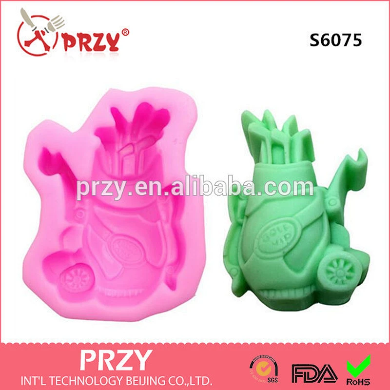 Golf handmade silicone soap mold chocolate molds