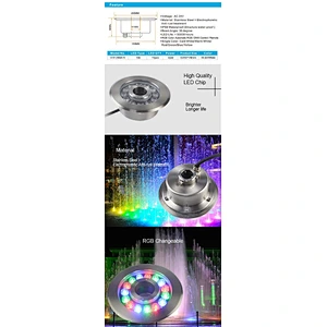 DIY Project Customized DMX512 RGB RGBW IP68 Pool Pond dancing musical water fountain led light