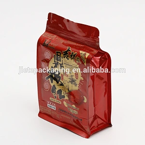 Stand up ziplock pouch food packaging PE plastic bag