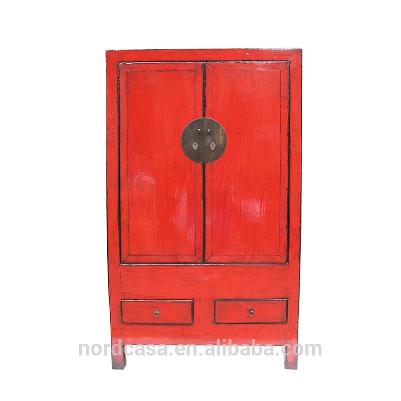 factory price of high glossy shanny chinese antique style wedding wardrobe