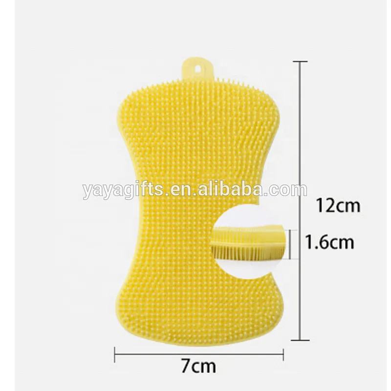 Multipurpose Antibacterial Silicone Scrubber for Kitchen Brush Pot Pan Dish Bowl