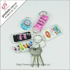 Gift keychain/bsci keyring light/blank acrylic keyring