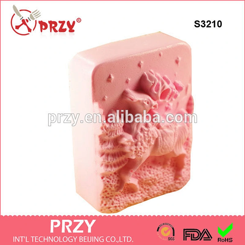 S3210 deer silicone mold for soap, christmas deer candles making mould , christmas deer soap mold