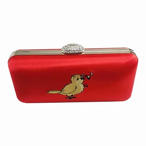 Fashion selection at factory price custom embroidery clutch bag