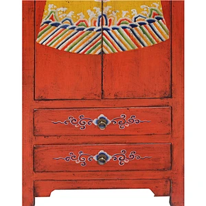antique chinese painted solid wood pine furniture for stores use