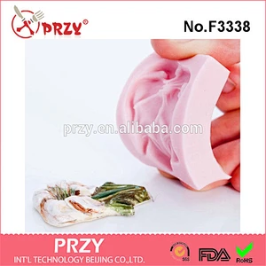 F3338 Lily flower silicone mold 3D flower mold for cake decoration silicone rubber mold