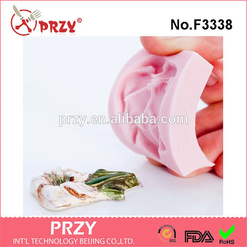 F3338 Lily flower silicone mold 3D flower mold for cake decoration silicone rubber mold