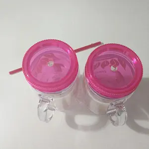 24 OZ Mason Jar Custom Tumbler with Straw and Lid
