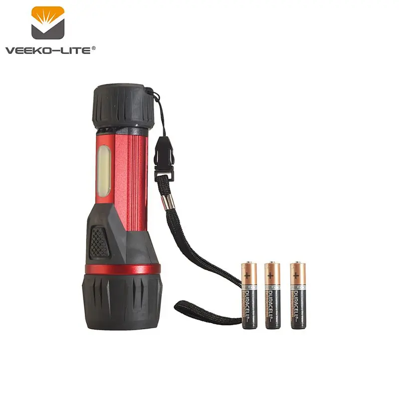 3AAA BATTERY ALUMINIUM 1W LED +3W COB MAGNETIC FLASHLIGHT 2018 HOT SALE 120 LUMENS