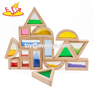 Wholesale 100 PCS educational wooden cube block for kids W13A181