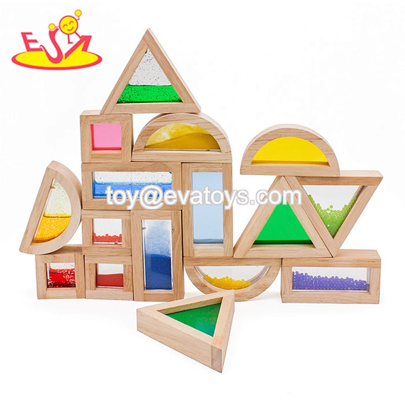 Wholesale 100 PCS educational wooden cube block for kids W13A181