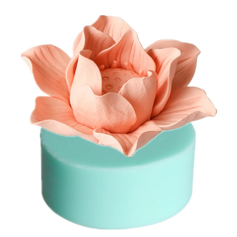 New style  big Lotus soap Molds silicone handmade Lotus root Candle mold  Flower silica gel mould