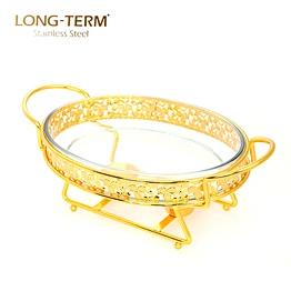 L4620 Golden Oval Shape Induction Chafing Dish