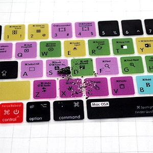 Amazon Hot Sale laptop keyboard cover For Mac OSX Keyboard Covers Shortcuts Silicone Keyboard Film Protection for macbook pro 13