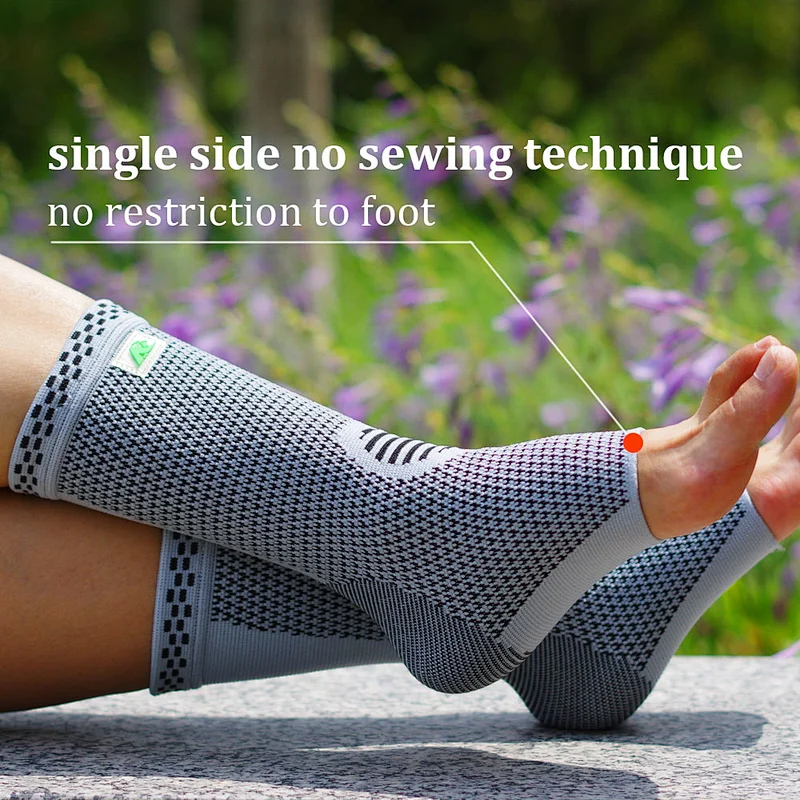 Knitted ankle protector weaving elastic bamboo strap ankle support brace basketball football fitness heel protector