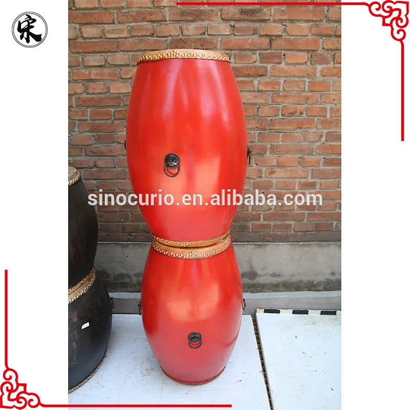 Chinese antique decorative carved drum table