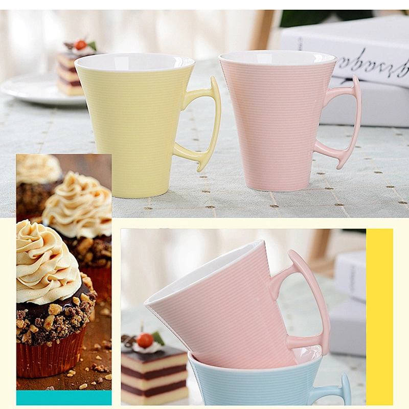 Candy-color macarons cup 280ml for ceramic mug for coffee