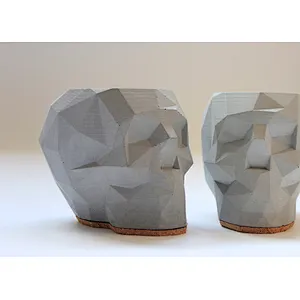 S9064 Geometric Skull flower pot molds Concrete pot silicone molds concrete holder molds cement moulds