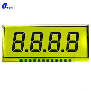 very small 4 digits 7 segment custom tn lcd display