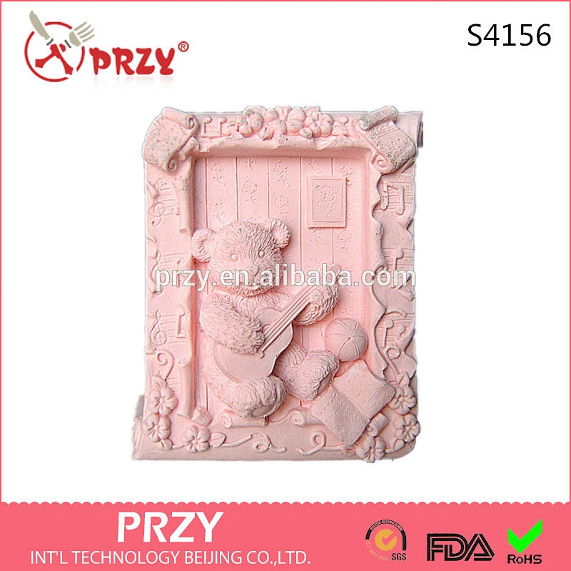 S4156 PRZY 2D Silicone Soap Mold, silicone animal soap molds,silicone moulds