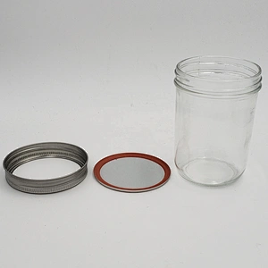 Wide Mouth Glass Mason Jar / glass Jar With Metal Lid / glass Storage Jar For Jam