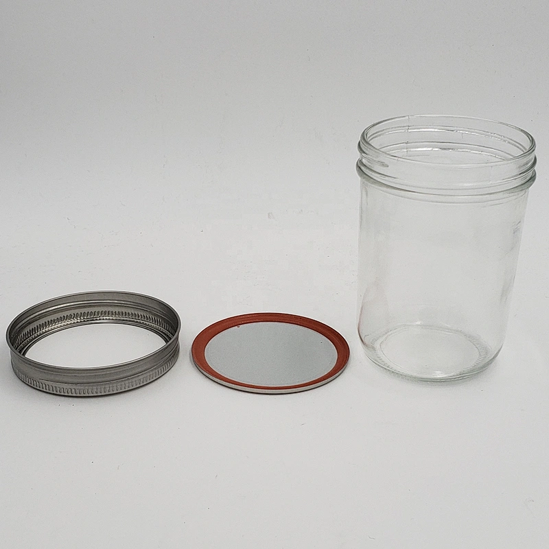 Wide Mouth Glass Mason Jar / glass Jar With Metal Lid / glass Storage Jar For Jam