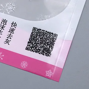 Pink and transparent PE bags are used to wrap the washcloth wholesale