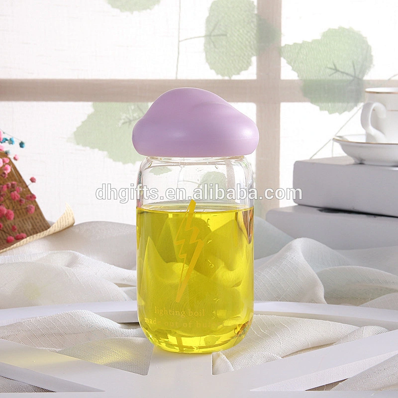 2018 New Product Korea Mushroom Shape Mini Glass Water Drinking Bottle