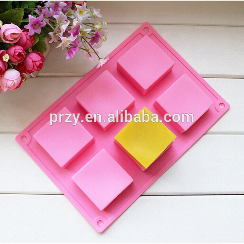 PRZY PR336 DIY square silicone molds for soap