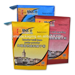Accept custom order square bottom self closes pp woven fabric valve cement bags