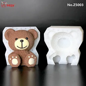 Factory price 3d cute Bear cake Silicone chocolate molds fondant Cake molulds silicone Soap Mold