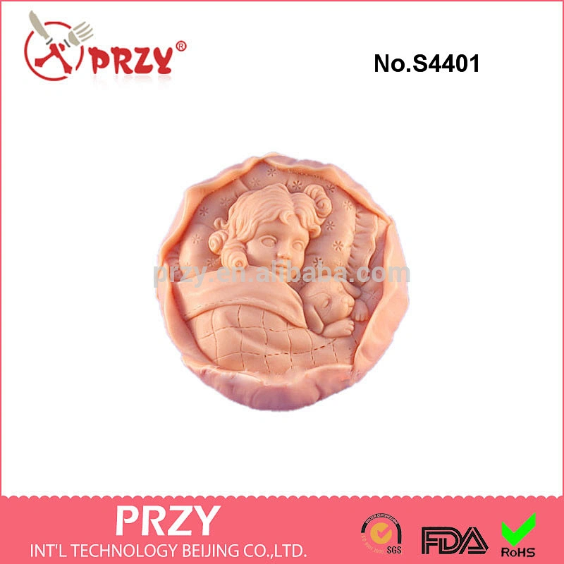 S4401 Puppy Love Soap Mold round silicone soap mold baby silicone soap mold