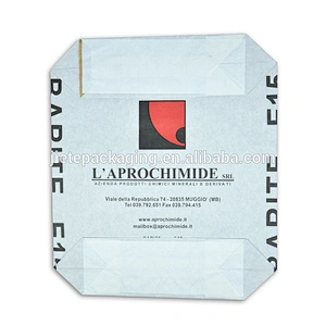 Recyclable custom kraft paper bag with valve port packing chemical powder, putty, tile adhesive, cement