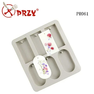 PR061 PRZY rectangle and oval shape handmade soap mold Aroma candle gypsum tablets mould