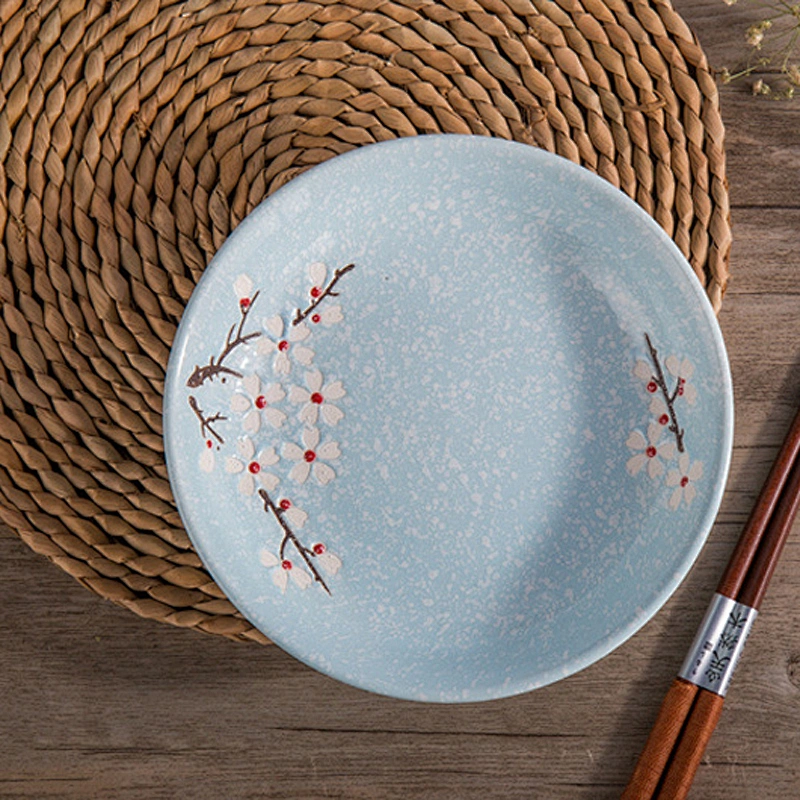 Customized logo Ceramic Plates China Supplier High Quality Tableware Round Shape 7