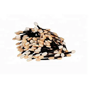 Double Aluminium Black Handle Eyeshadow Sponge Applicator