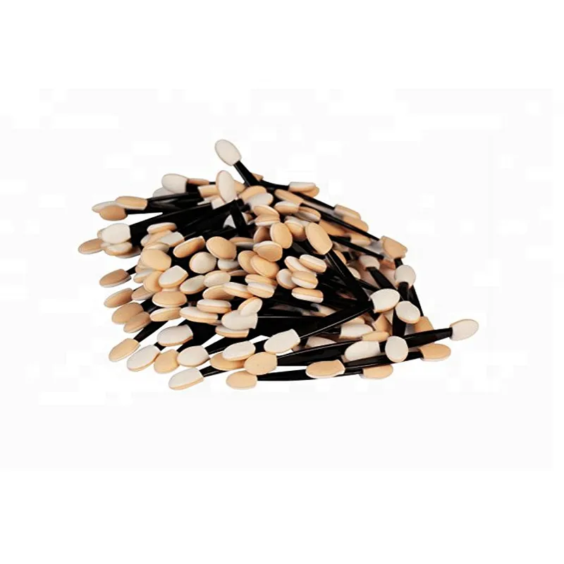Double Aluminium Black Handle Eyeshadow Sponge Applicator